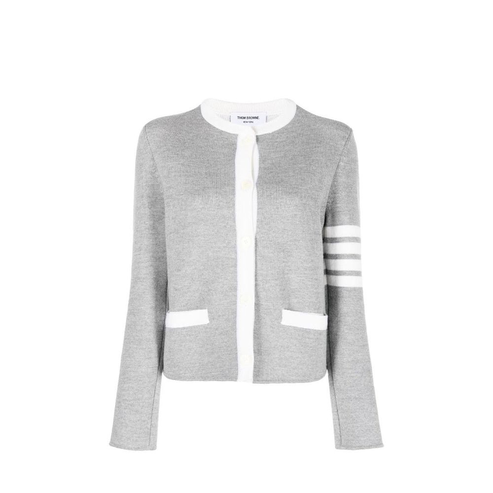 Cardigan en laine gris Thom Browne