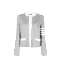 Cardigan en laine gris Thom Browne
