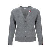 Cardigan Thom Browne grigio in lana vergine