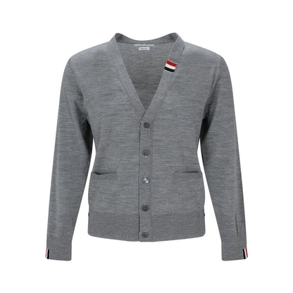 Cardigan Thom Browne grigio in lana vergine