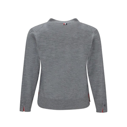 Cardigan Thom Browne grigio in lana vergine