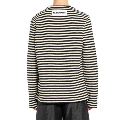 T-shirt Jil Sander blanc en laine à manches longues