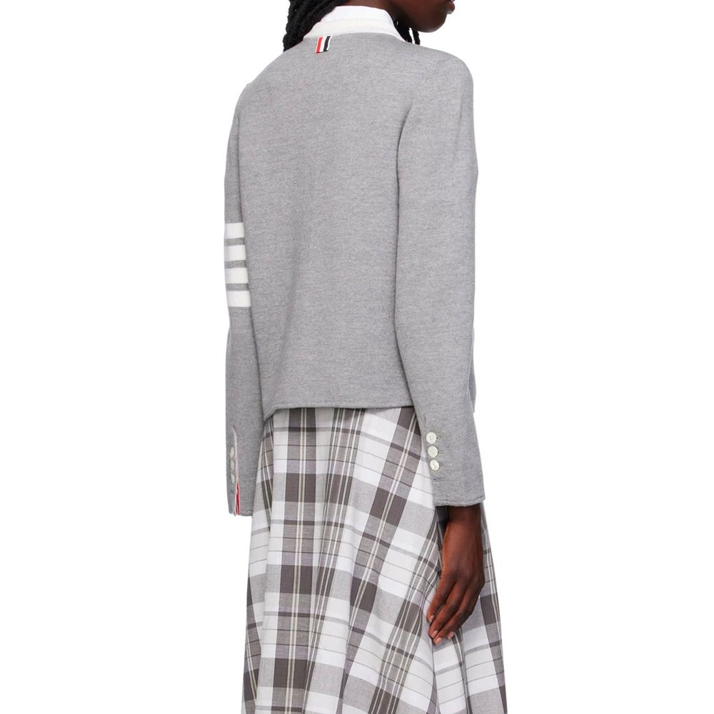 Cardigan en laine gris Thom Browne