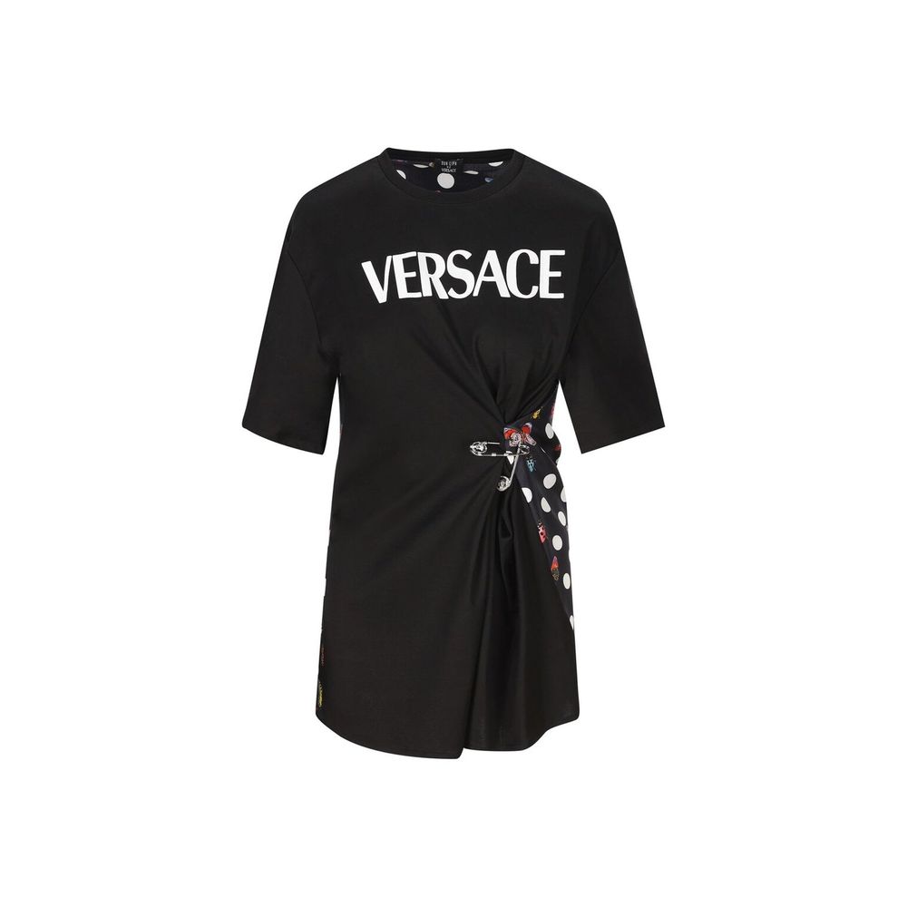 T-shirt Versace in cotone nero