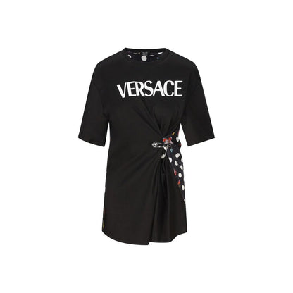 T-shirt Versace in cotone nero