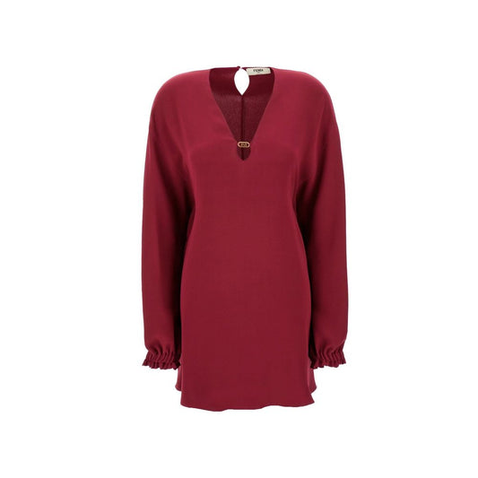 Abito casual Fendi in seta viola
