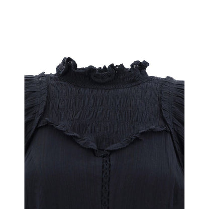Isabel Marant Étoile Vestito Casual Nero in Cotone