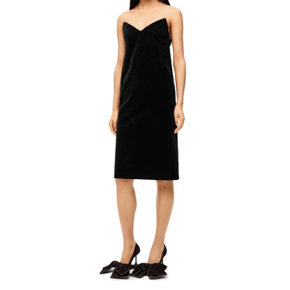 Robe de cocktail noire en coton Loewe