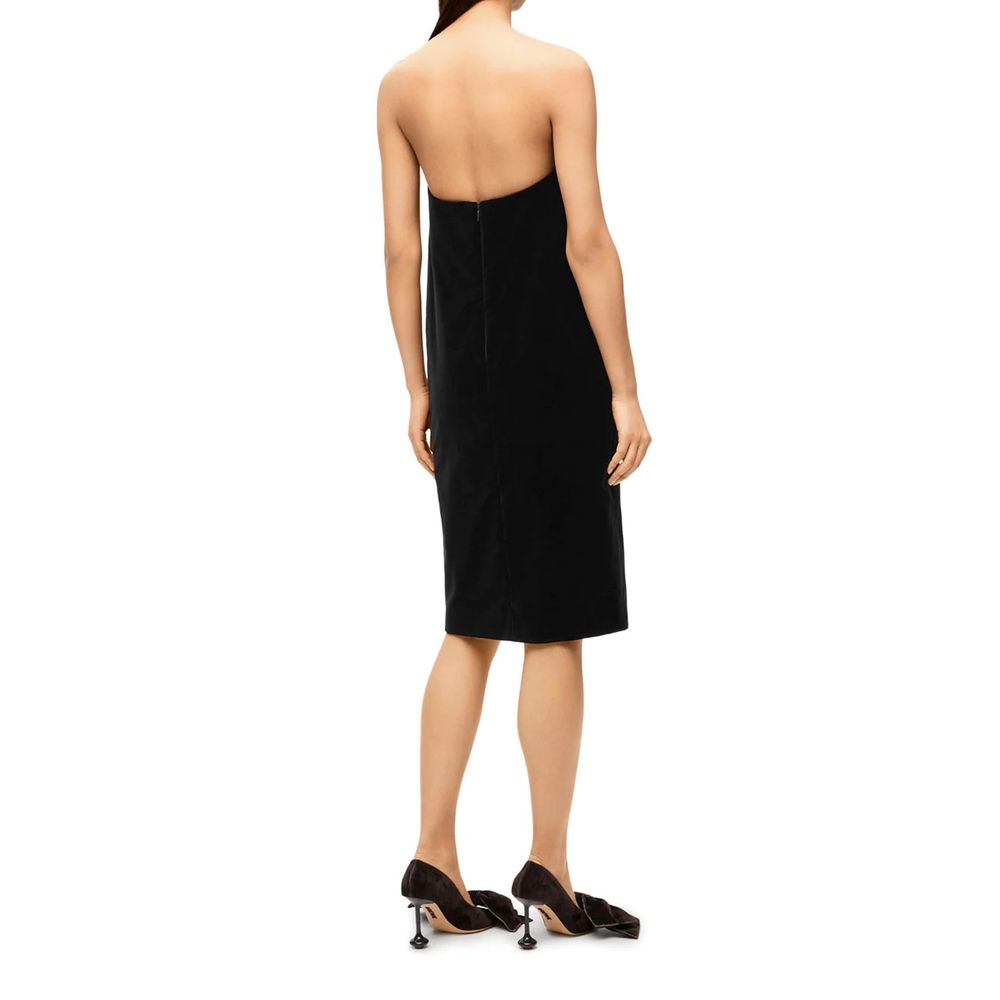 Robe de cocktail noire en coton Loewe