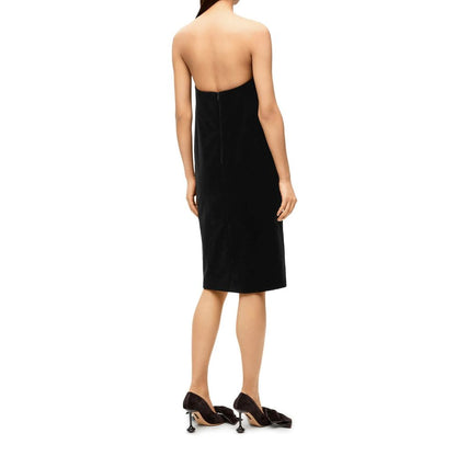 Robe de cocktail noire en coton Loewe