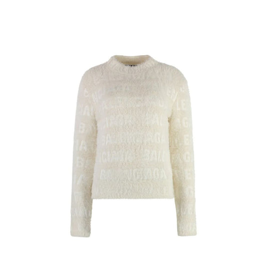 Maglione Balenciaga in elastan bianco
