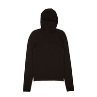 Bottega Veneta Felpa Nera con Cappuccio in Cashmere