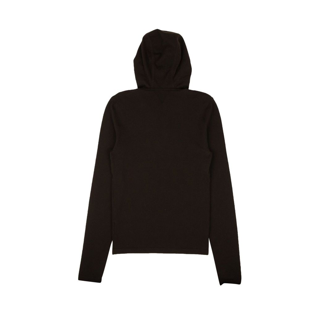 Bottega Veneta Felpa Nera con Cappuccio in Cashmere