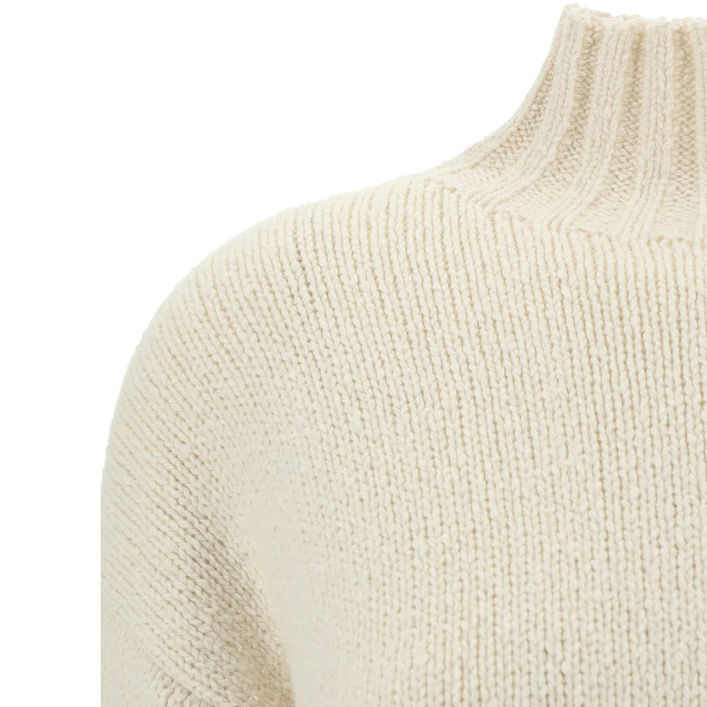 Sweat-shirt Jil Sander en soie blanche