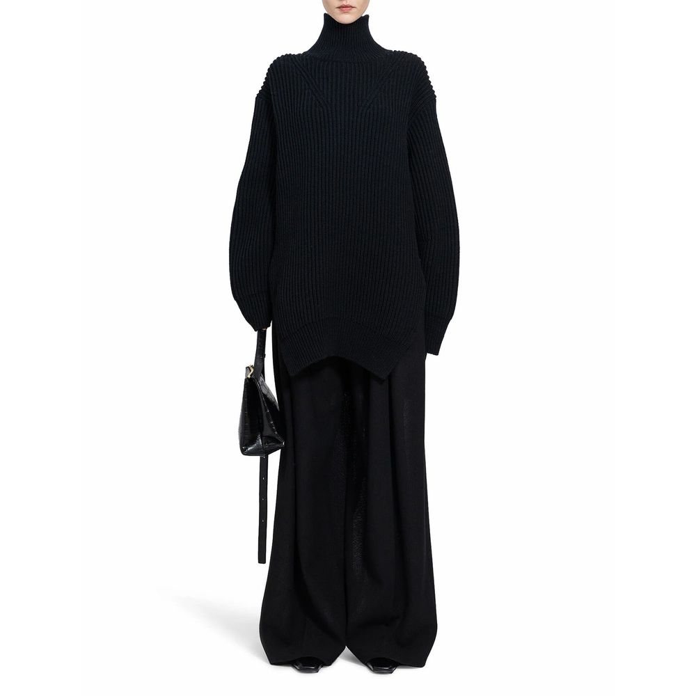 Col roulé en laine noire Jil Sander