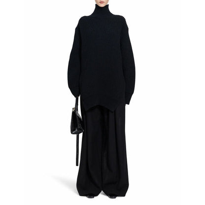 Col roulé en laine noire Jil Sander