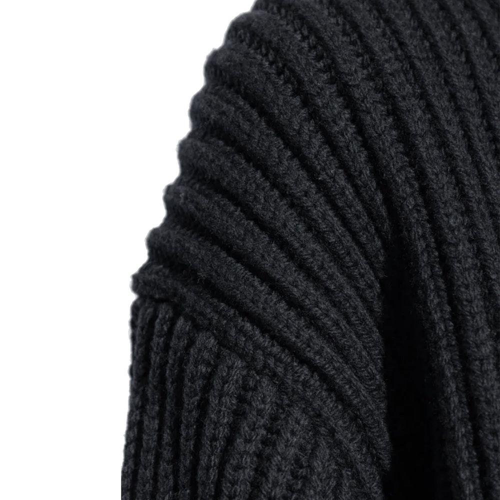 Col roulé en laine noire Jil Sander