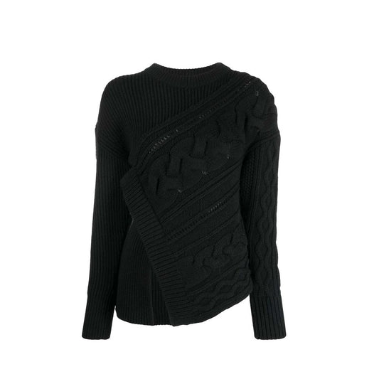 Felpa in lana nera Alexander McQueen