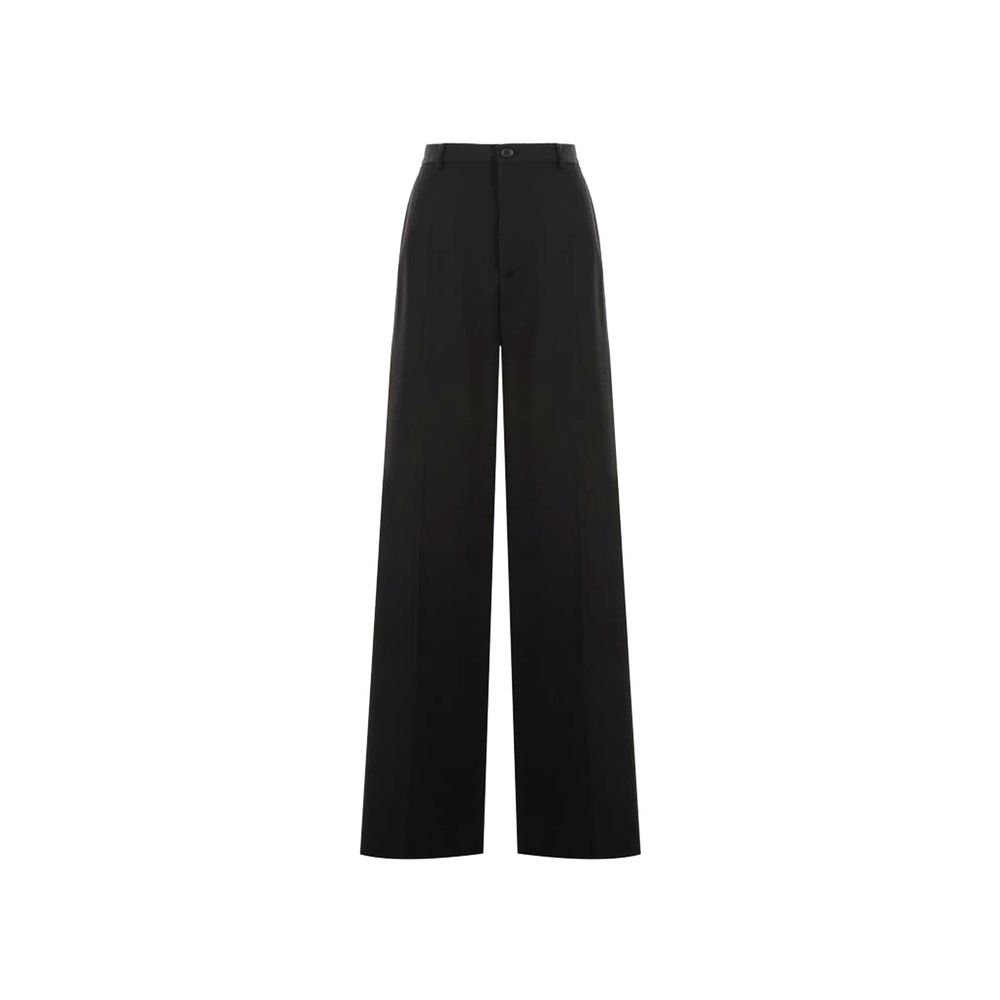Pantaloni svasati Balenciaga in lana nera