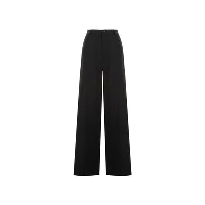 Pantaloni svasati Balenciaga in lana nera