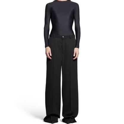 Pantaloni svasati Balenciaga in lana nera