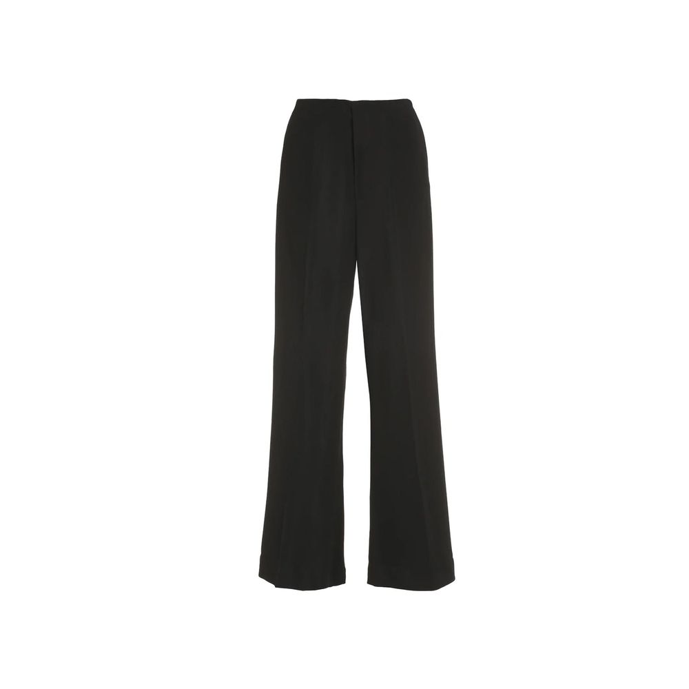 Maison Margiela Black Viscose Casual Pants