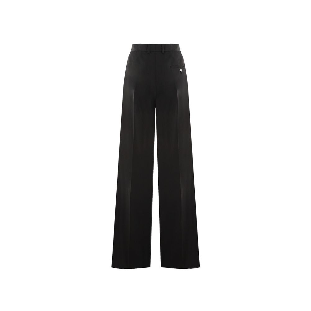 Pantaloni svasati Balenciaga in lana nera