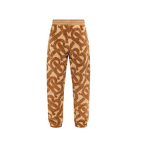 Pantaloni casual Burberry in poliestere marrone