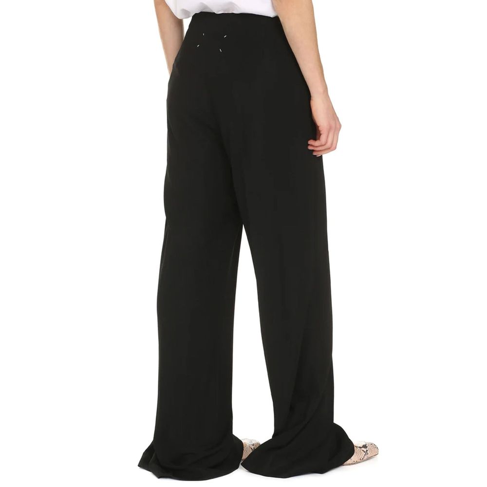 Pantalon décontracté Maison Margiela noir en viscose