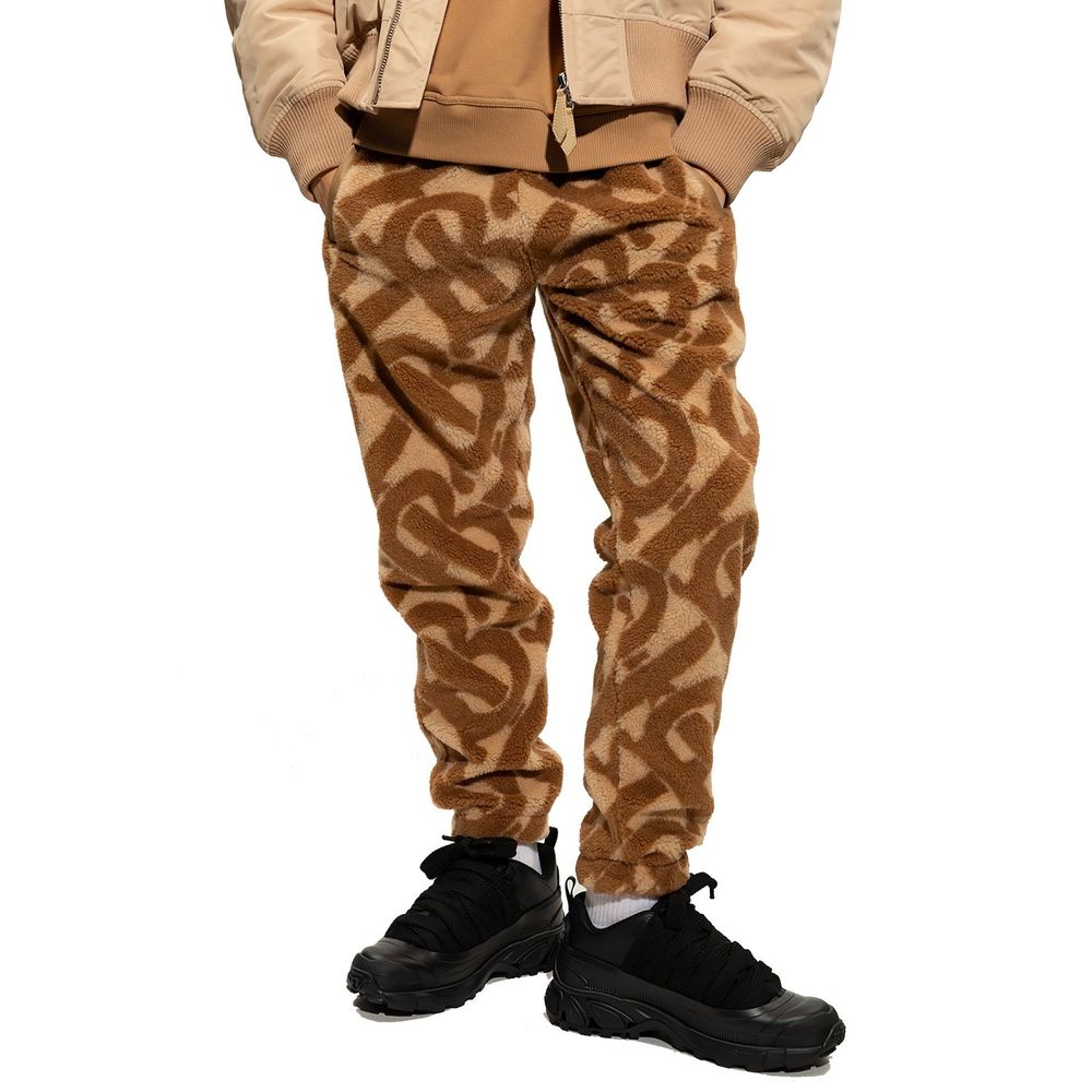Pantaloni casual Burberry in poliestere marrone