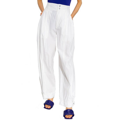 Bottega Veneta Pantaloni Casual in Cotone Bianco