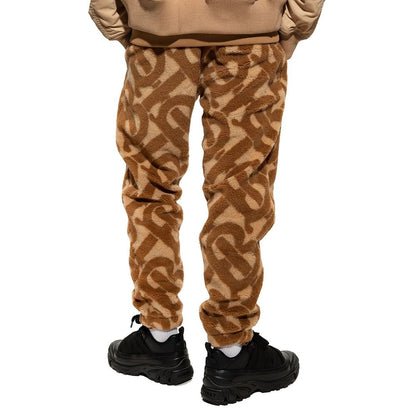 Pantaloni casual Burberry in poliestere marrone