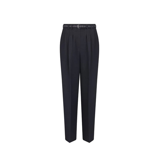 Pantaloni sartoriali Dior in lana nera