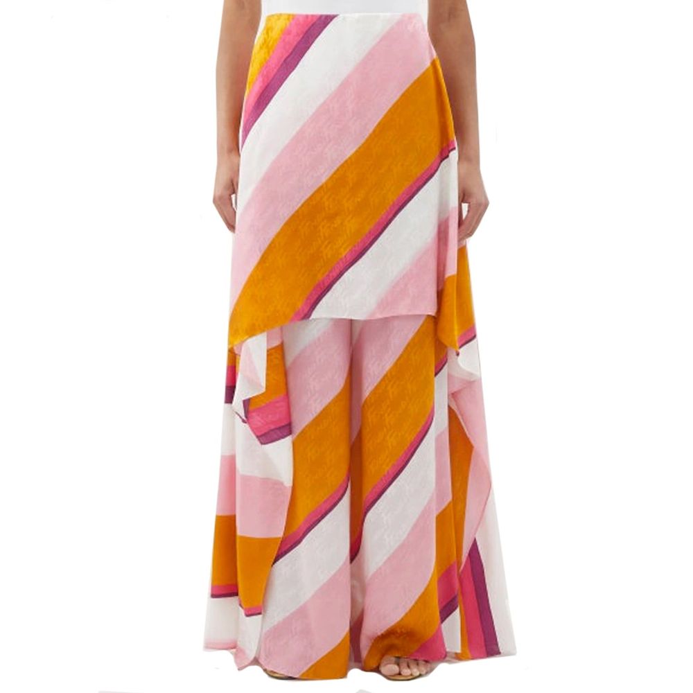 Fendi Pantaloni Casual in Seta Multicolor
