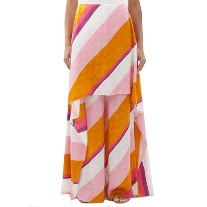 Fendi Pantaloni Casual in Seta Multicolor