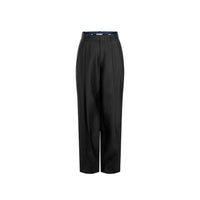 Jacquemus Pantaloni Svasati in Seta Nera