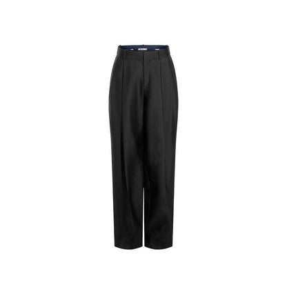 Jacquemus Pantaloni Svasati in Seta Nera