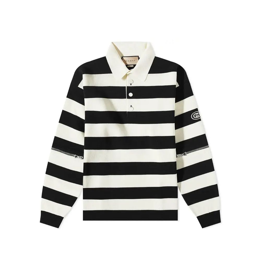 Polo in cotone bianca Gucci