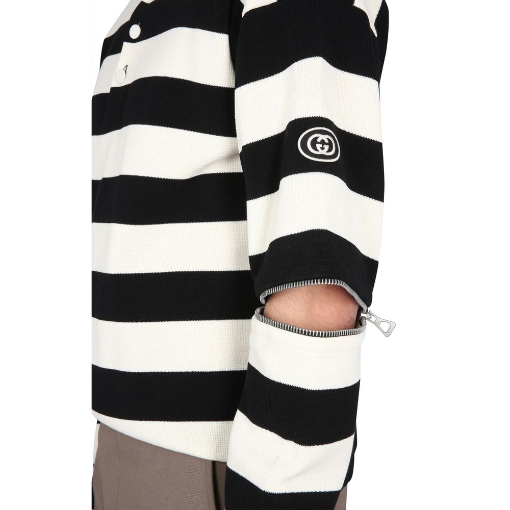 Polo in cotone bianca Gucci