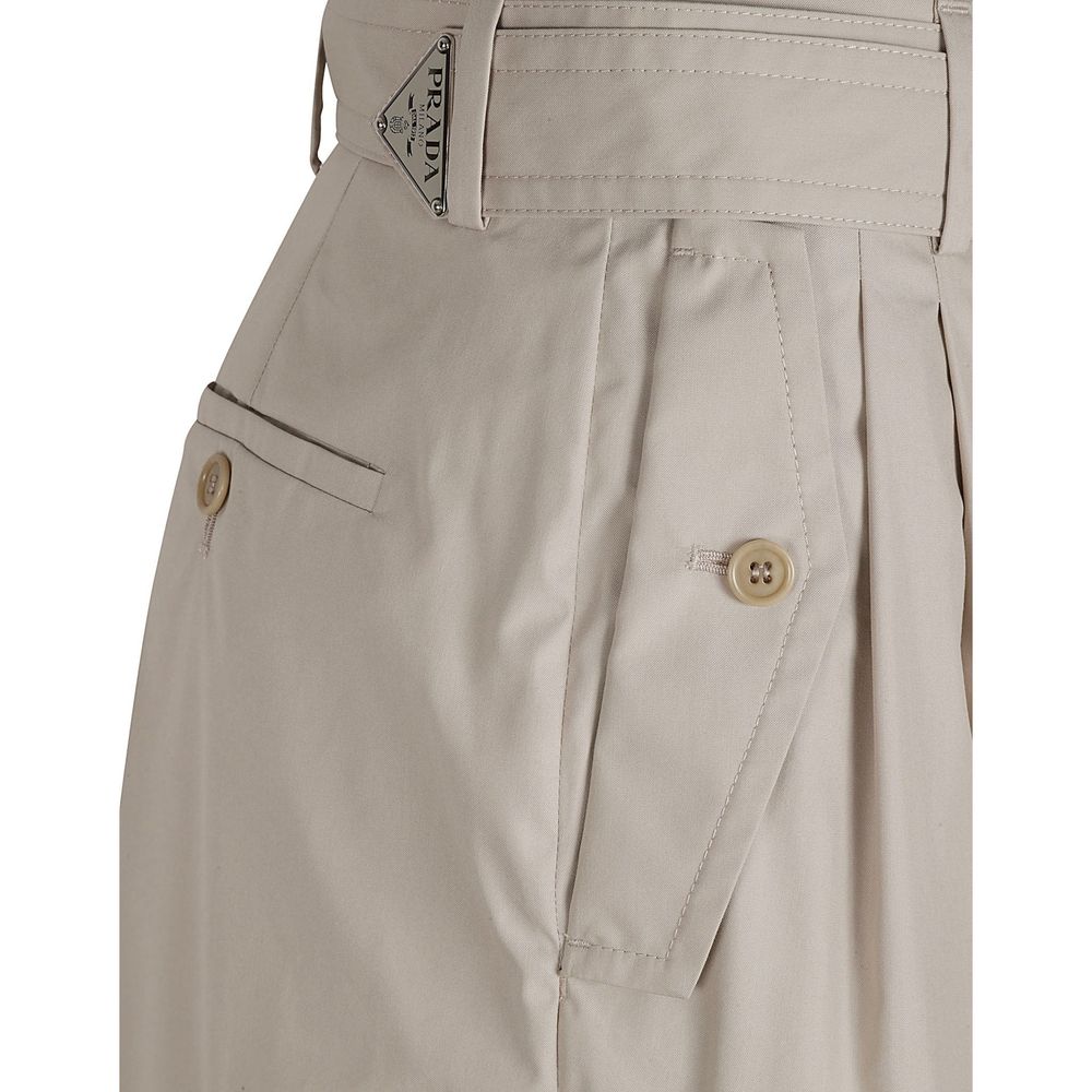 Pantaloni Cargo Prada Beige in Cotone