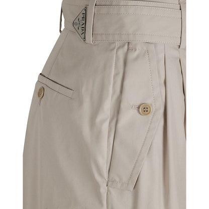 Pantaloni Cargo Prada Beige in Cotone