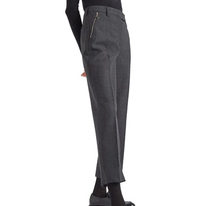Pantalon de ville Prada gris en laine vierge