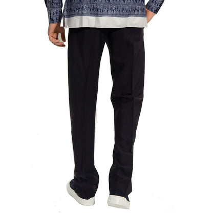 Pantalone casual blu in cotone Salvatore Ferragamo