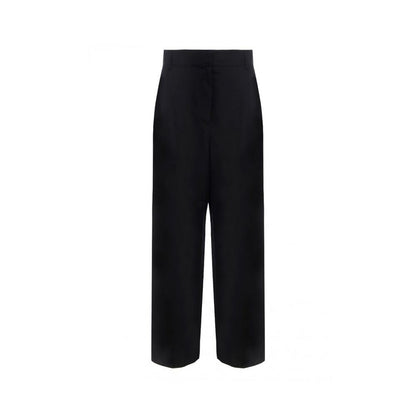 Salvatore Ferragamo Pantaloni Casual in Seta Nera
