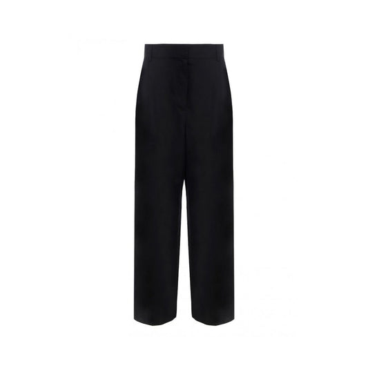 Salvatore Ferragamo Pantaloni Casual in Seta Nera