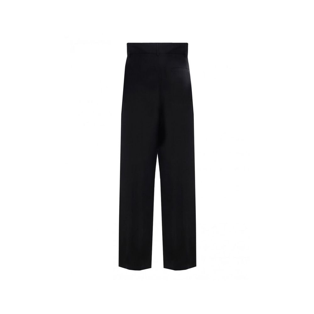 Salvatore Ferragamo Pantaloni Casual in Seta Nera