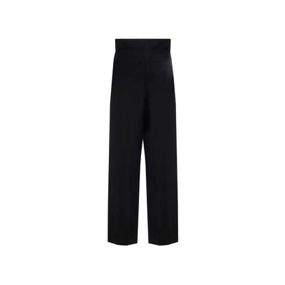 Salvatore Ferragamo Pantaloni Casual in Seta Nera