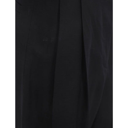 Salvatore Ferragamo Pantaloni Casual in Seta Nera