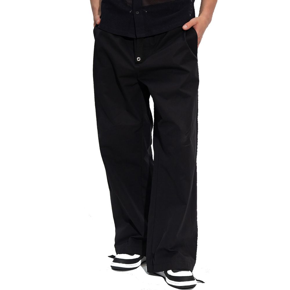 Pantaloni Casual Versace Neri in Cotone