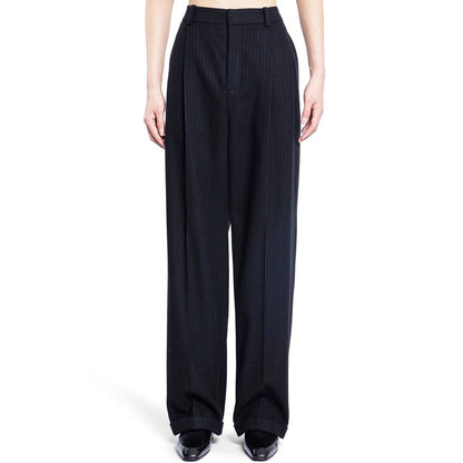 Pantalon décontracté noir en cachemire Saint Laurent